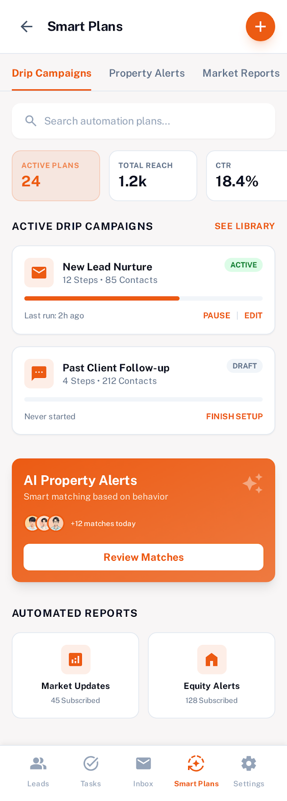 CRM Smart Plans, automated re-engagement