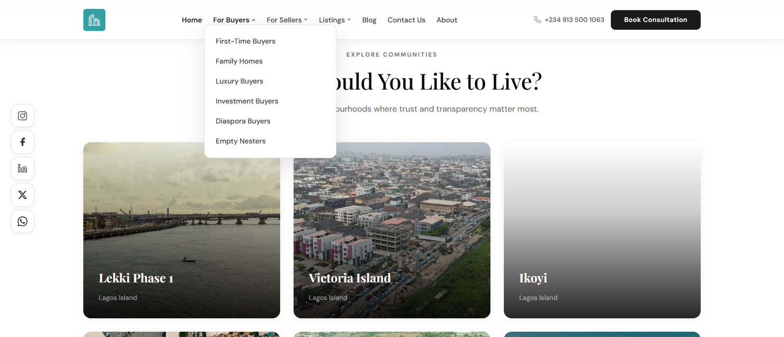Communities explorer: Lekki Phase 1, Victoria Island, Ikoyi